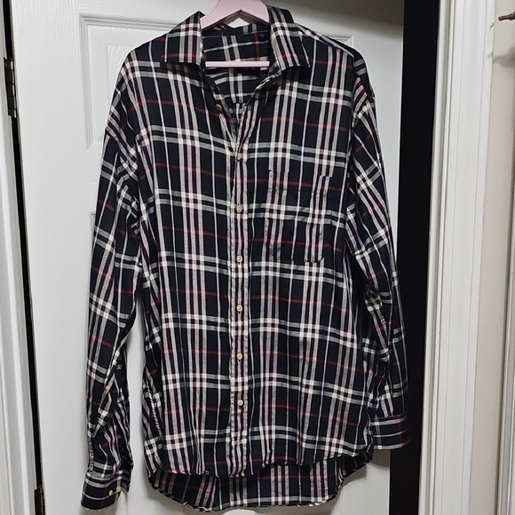 Burberry Other - Burberry Classic Black and White Plaid Men's Shirt